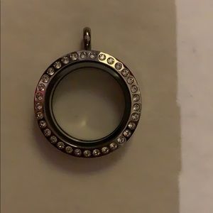 Origami Owl Silver Rhinestone Locket